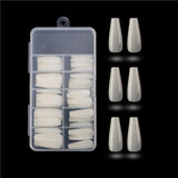 100pcs/box DIY Ballerina Coffin Shape Half Cover Press on Nails French Acrylic UV Gel Salon Artificial Nail Art Tips Faux Ongle