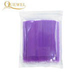 100pcs/lot Micro Brushes Eyelash Extension Make Up Eye Lash Glue Brushes Disposable Applicators Sticks Quewel Makeup Tools