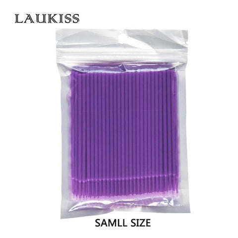 100pcs/lot Micro Make Up Brushes Eyelash Extension Eye Lash Glue Brushes Lint Free Disposable Applicators Sticks Makeup Tools