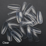 100pcs/pack Coffin Nails Art Tips White/Clear/Natural False Nails Tips Flat Shape Full Cover Fake Nail Tips JZJ3001