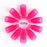 10PCS Plastic Nail Art Soak Off Cap Clip UV Gel Polish Remover Wrap Tool Nail Art Tips for Fingers Nail Polish Remover Nail Tool