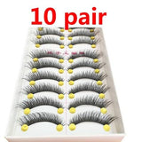 10Pair False Eyelashes Natural Cotton Stalk Eyelashes Long Black Fake Eyelashes Makeup Volume Eyelash Extensions Fake Eye Lashes