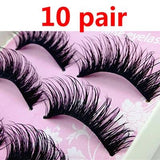 10Pair False Eyelashes Natural Cotton Stalk Eyelashes Long Black Fake Eyelashes Makeup Volume Eyelash Extensions Fake Eye Lashes