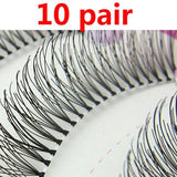 10Pair False Eyelashes Natural Cotton Stalk Eyelashes Long Black Fake Eyelashes Makeup Volume Eyelash Extensions Fake Eye Lashes