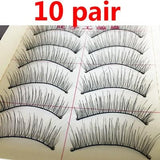 10Pair False Eyelashes Natural Cotton Stalk Eyelashes Long Black Fake Eyelashes Makeup Volume Eyelash Extensions Fake Eye Lashes