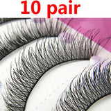 10Pair False Eyelashes Natural Cotton Stalk Eyelashes Long Black Fake Eyelashes Makeup Volume Eyelash Extensions Fake Eye Lashes