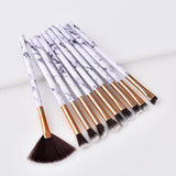 10Pcs/Set Marbling Makeup Brushes Kit Marble Pattern Brush Set Eye Shadow Beauty Make Up Brush Cosmetic Tools Hot Sale