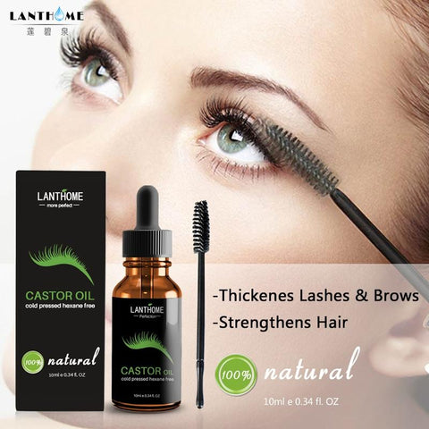 10ml Castor Oil Hair Growth Serum for Eyelash Growth Lifting Eyelashes Thick Eyebrow Growth Enhancer Eye Lashes Serum Mascara