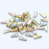 10pcs 3D Triangle Holo Nail Art Decorations Sets Glitter Shiny Nail Stone DIY Manicure Crystal Nail Rhinestone Accessory CH094
