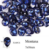 10pcs Drop Water Nail Art Rhinestones Crystal Stones 10 Color 7x10mm/6x8mm Shiny DIY Charms Jewelry Nail Art Decoration TR030
