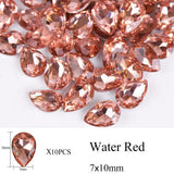 10pcs Drop Water Nail Art Rhinestones Crystal Stones 10 Color 7x10mm/6x8mm Shiny DIY Charms Jewelry Nail Art Decoration TR030