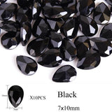 10pcs Drop Water Nail Art Rhinestones Crystal Stones 10 Color 7x10mm/6x8mm Shiny DIY Charms Jewelry Nail Art Decoration TR030
