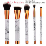 10pcs Marble Patten Makeup Brush for Cosmetic Powder Foundation Eyeshadow Lip Make up Brushes Set Beauty Tool maquiagem