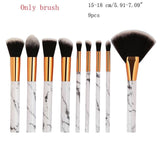 10pcs Marble Patten Makeup Brush for Cosmetic Powder Foundation Eyeshadow Lip Make up Brushes Set Beauty Tool maquiagem