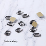 10pcs Nail Rhinestones Rectangle Flat Back Crystal Shiny 3D Strass Gem Stone Manicure Nail Art Decoration Charms Jewelry JI714