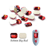 10pcs Nail Rhinestones Rectangle Flat Back Crystal Shiny 3D Strass Gem Stone Manicure Nail Art Decoration Charms Jewelry JI714