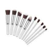 10pcs Rainbow Makeup Brushes Set Synthetic Wool Professional Foundation Brush Set Shade Eyelash Brushes Makeup Contour Kit