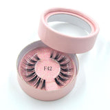 10styles individual mink lashes 3D eyelashes natural long invisible thin band stage lashes curl soft extensions circle rose box