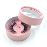 10styles individual mink lashes 3D eyelashes natural long invisible thin band stage lashes curl soft extensions circle rose box