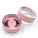 10styles individual mink lashes 3D eyelashes natural long invisible thin band stage lashes curl soft extensions circle rose box