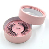 10styles individual mink lashes 3D eyelashes natural long invisible thin band stage lashes curl soft extensions circle rose box