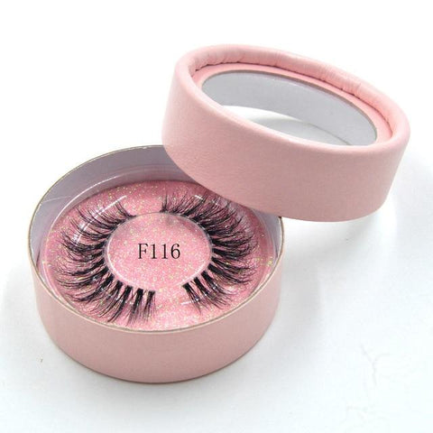 10styles individual mink lashes 3D eyelashes natural long invisible thin band stage lashes curl soft extensions circle rose box