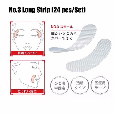 12/24/27pcs Fast Lift Up Frown Smile Beauty Face Tape Lines V-Shape Face Facial  Line Wrinkle Party Festive  Artifact