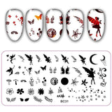 12*6cm Rectangle Nail Stamping Plates Template Beautiful Flower Design Manicure Nail Art Stamp Image Plate Set