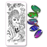 12*6cm Rectangle Nail Stamping Plates Template Beautiful Flower Design Manicure Nail Art Stamp Image Plate Set