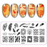 12*6cm Rectangle Nail Stamping Plates Template Beautiful Flower Design Manicure Nail Art Stamp Image Plate Set