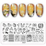 12*6cm Rectangle Nail Stamping Plates Template Beautiful Flower Design Manicure Nail Art Stamp Image Plate Set