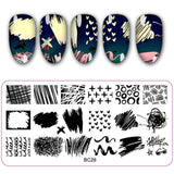 12*6cm Rectangle Nail Stamping Plates Template Beautiful Flower Design Manicure Nail Art Stamp Image Plate Set