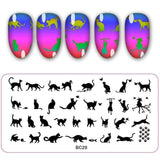 12*6cm Rectangle Nail Stamping Plates Template Beautiful Flower Design Manicure Nail Art Stamp Image Plate Set