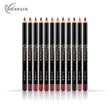 12 Colors Brand Lip Pencils Matte Lipliner Pencil Waterproof Makeup Lips 2018 Matte Lipstick Lip Liner Pen Smooth Nude Cosmetics