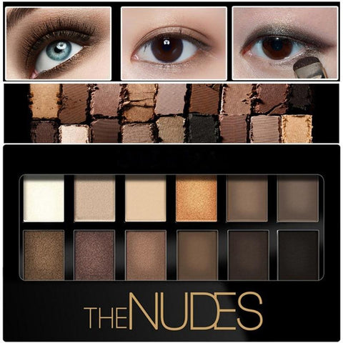 12 Colors Eye Shadow Pearl Lasting Daily Cosmetics Eyeshadow Pallete Make Up Dark Lines