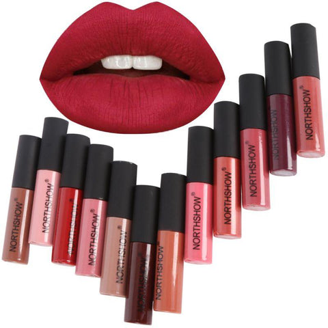 12 Colors Matte Lipstick Long-Lasting Liquid Lip Makeup Tint Tattoo Lipstick Easy To Wear Red Lip Gloss Cosmetic