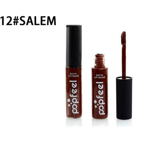 12 Colors Tint liquid Lipstick Matte Lip Gloss Red Velvet Waterproof Long Lasting Lipgloss Sexy Lipstick Tattoo Makeup Brand