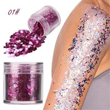 12 Colors body glitter powder Shimmer Loose Sequins Powder Face Body Glitter Paillette Nail Art Decor Makeup 5g 2U0130