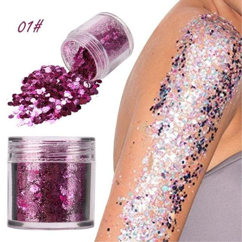 12 Colors body glitter powder Shimmer Loose Sequins Powder Face Body Glitter Paillette Nail Art Decor Makeup 5g 2U0130