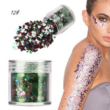 12 Colors body glitter powder Shimmer Loose Sequins Powder Face Body Glitter Paillette Nail Art Decor Makeup 5g 2U0130