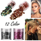 12 Colors body glitter powder Shimmer Loose Sequins Powder Face Body Glitter Paillette Nail Art Decor Makeup 5g 2U0130