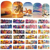 12 Designs Water Decals Slider Summer Jungle Flamingo Parrot Flora Watermark Nail Sticker Decoration Wraps Manicure BEBN865-876