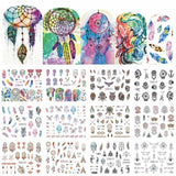 12 Designs Water Decals Slider Summer Jungle Flamingo Parrot Flora Watermark Nail Sticker Decoration Wraps Manicure BEBN865-876