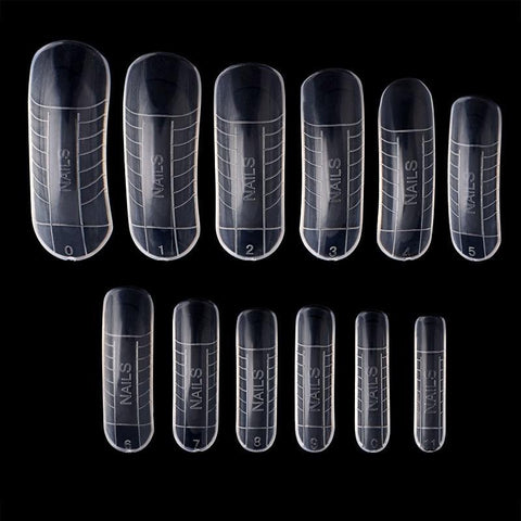 120 Pcs Quick Building Mold Tips Nail Dual Forms Finger Extension Nail Art UV Builder Poly Gel Tool