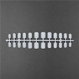 120pcs Short False Nails Full Cover Stiletto Coffin Fake Nails ABS Artificial Tips Nail Art Decorations Women Made up