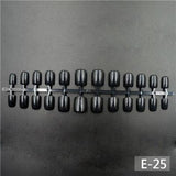 120pcs Short False Nails Full Cover Stiletto Coffin Fake Nails ABS Artificial Tips Nail Art Decorations Women Made up