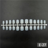 120pcs Short False Nails Full Cover Stiletto Coffin Fake Nails ABS Artificial Tips Nail Art Decorations Women Made up