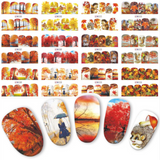 12Designs/sheet Lot Water Decal Transfer Nail Art Nail Stickers Slider Full Cover Sun Flower Daisy Lily Jasmine Primrose