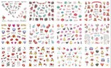 12Designs/sheet Lot Water Decal Transfer Nail Art Nail Stickers Slider Full Cover Sun Flower Daisy Lily Jasmine Primrose