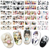 12Designs/sheet Lot Water Decal Transfer Nail Art Nail Stickers Slider Full Cover Sun Flower Daisy Lily Jasmine Primrose